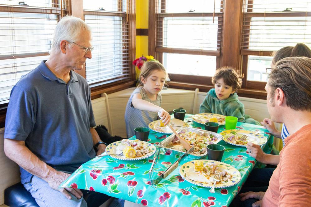 Family Eating at Table