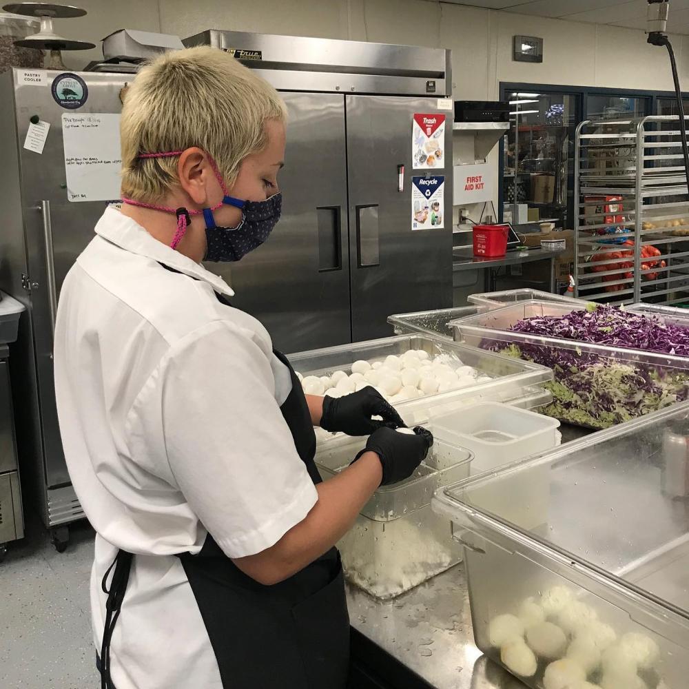 Chef preparing meals