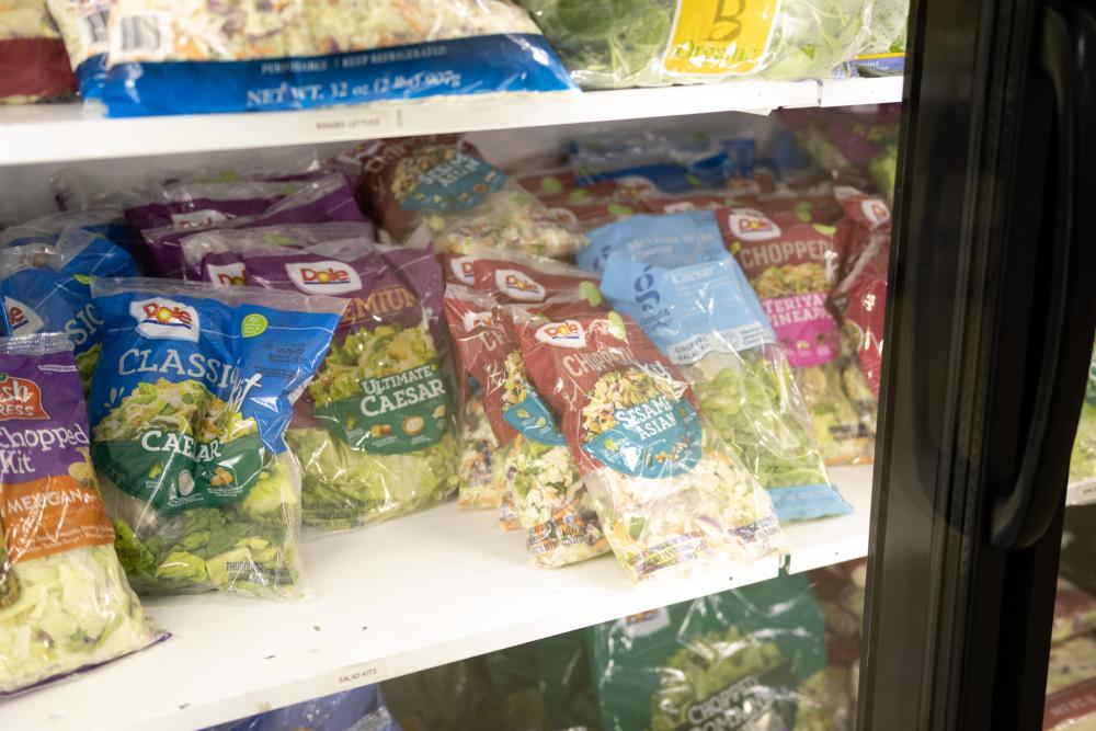 A Variety of Bagged Salad mixes