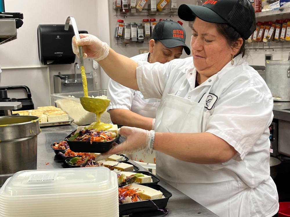 Person serving food