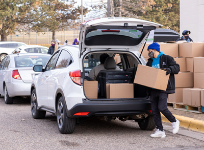 Loading Car with Boxes