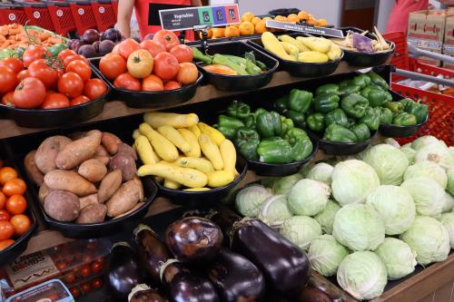 Fresh produce at a food shelf