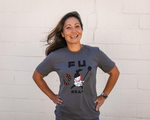 Chef Ann Kim wearing a t-shirt