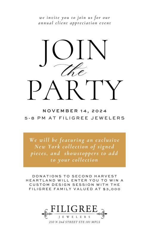 Filigree Jewelers Client Appreciation Event invitation