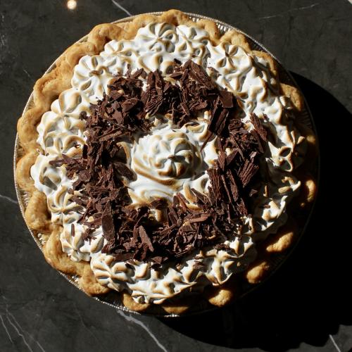 A hot chocolate pie